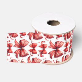 Rode Kerstbogen Grosgrain Lint
