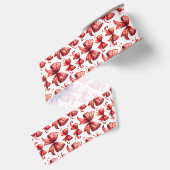 Rode Kerstbogen Grosgrain Lint (Achterkant)