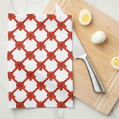 Rode kerstbogen theedoek (Quarter Fold)