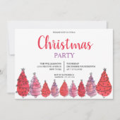 Rode kerstbomen kaart (Voorkant)