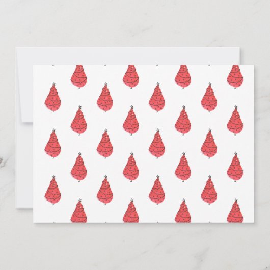 Rode kerstbomen kaart (Achterkant)