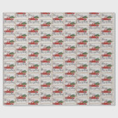 rode kerstbomen met kerstretro cadeaupapier (Vlak)