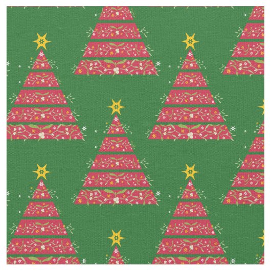 Rode kerstbomen met mistletoe stof (Close Up)