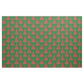 Rode kerstbomen met mistletoe stof (Fat Quarter)