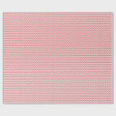 Rode kerstbomen op witte achtergrond patroon cadeaupapier (Vlak)