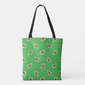 Rode Kerstbomen patroon groen Tote Bag (Achterkant)