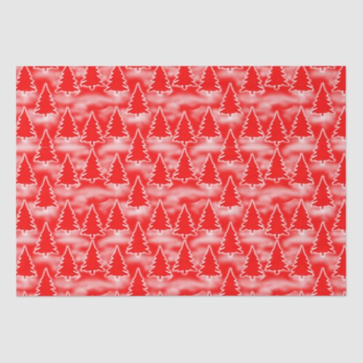  rode kerstbomen tissuepapier (Voorkant)