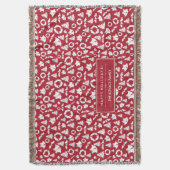 Rode kerstbomen, Wreath Bells en Holly Deken (Voorkant Verticaal)