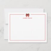 RODE KERSTBOOG COQUETTE MISTLETOE GEPERSONALISEERD NOTITIEKAARTJE (Voorkant)