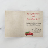 Rode  kerstboom, aangepast aan de rode kerstboom feestdagen kaart (Binnen)