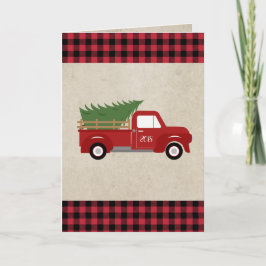 Rode  kerstboom, aangepast aan de rode kerstboom feestdagen kaart