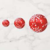 Rode kerstboom Baubles Confetti (Achterkanten)