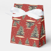  rode kerstboom bedankdoosjes (Voorkant Zijde)