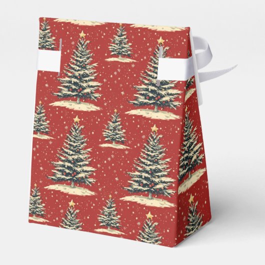  rode kerstboom bedankdoosjes (Achterkant)