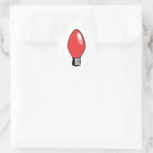 Rode kerstboom bol ronde sticker (Tas)