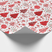 Rode kerstboom cadeau inpakpapier (Hoek)