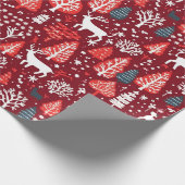 Rode kerstboom cadeau inpakpapier (Hoek)