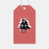  rode kerstboom cadeaulabel (Achterkant)