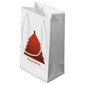 Rode kerstboom cadeautas (Achterkant Gekanteld)