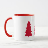 Rode Kerstboom Eenvoudig Minimaal Mok (Links)