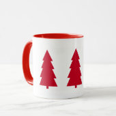 Rode Kerstboom Eenvoudig Minimaal Mok (Voorkant links)