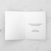 Rode Kerstboom Eenvoudige Borstellijn Elegant Bedankkaart (Binnen)