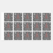 Rode kerstboom en Snowflakes Baking Labels (Vel)