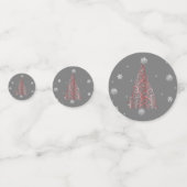Rode kerstboom en Snowflakes Confetti (Achterkanten)