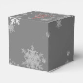 Rode kerstboom en Snowflakes voor forendoosjes Bedankdoosjes (Achterkant)