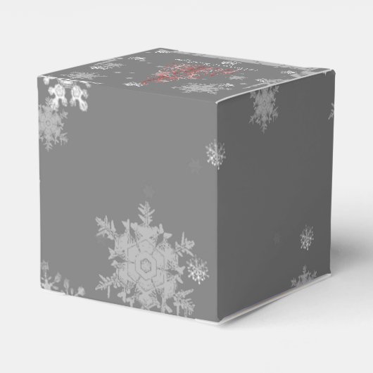 Rode kerstboom en Snowflakes voor forendoosjes Bedankdoosjes (Achterkant)