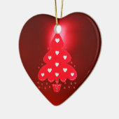 RODE KERSTBOOM FESTDAGPARTY rood Keramisch Ornament (Links)