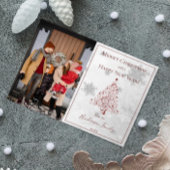 Rode Kerstboom foto Feestdagenkaart