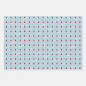 Rode Kerstboom Gele Ster Minimalist Inpakpapier Vel (Voorkant 2)