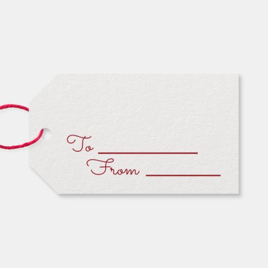 Rode kerstboom, kerstcadeautassen cadeaulabel (Achterkant Horizontaal)