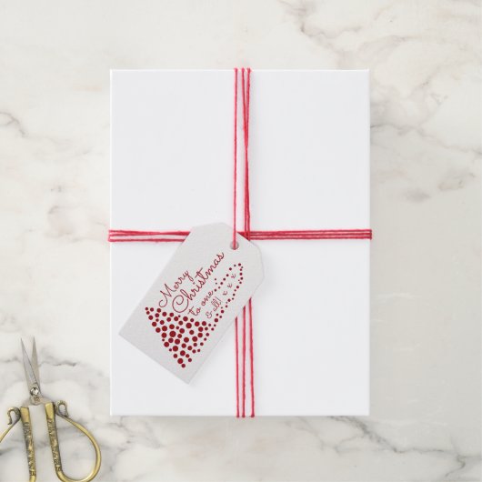 Rode kerstboom, kerstcadeautassen cadeaulabel (Met Touw)