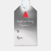 RODE KERSTBOOM KERSTFEEST groen Cadeaulabel (Voorkant)