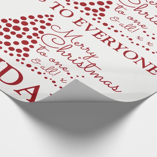 Rode kerstboom, kerstpapier cadeaupapier (Hoek)