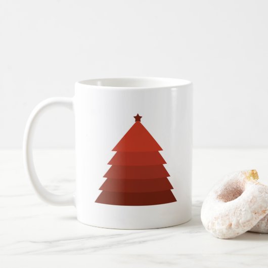 Rode Kerstboom Koffie Mok (Met donut)