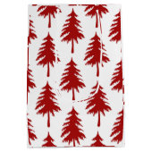 Rode kerstboom medium cadeauzakje (Achterkant)