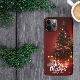 Rode Kerstboom met Cadeaus Vrolijke Kerstmis Case-Mate iPhone Case