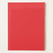 Rode kerstboom met poten print voor dierenliefhebb planner (Achterkant)