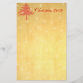 Rode kerstboom met sterren Stationery Briefpapier (Voorkant)