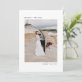Rode kerstboom Modern Merry-kerstfoto Feestdagenkaart (Staand voorkant)