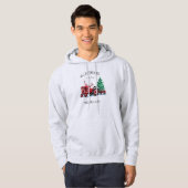 Rode kerstboom Naam toevoegen Hoodie (Voorkant volledig)