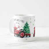 Rode  kerstboom Naam toevoegen Koffiemok (Voorkant links)