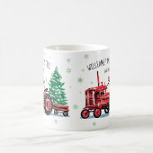 Rode  kerstboom Naam toevoegen Koffiemok (Center)