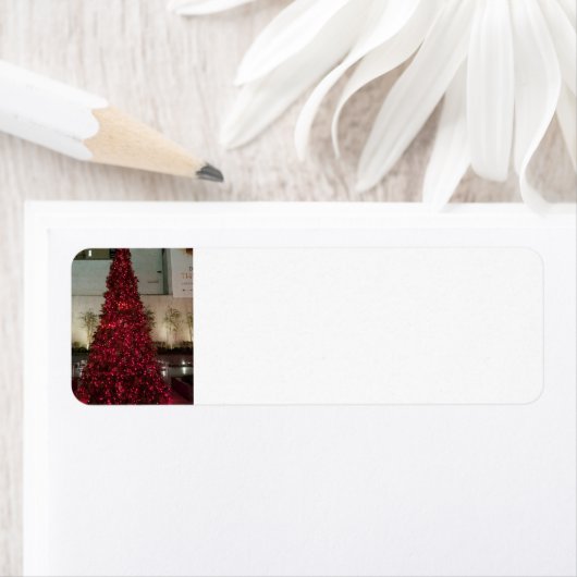 Rode Kerstboom - NYC Etiket (Insitu)