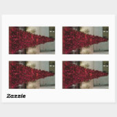 Rode kerstboom - NYC Rechthoekige Sticker (Vel)