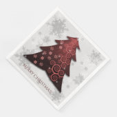 Rode Kerstboom Papieren Servet (Hoek)