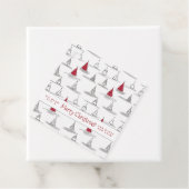 Rode Kerstboom Patroon#5 ID1009 Bedankjes Labels (In situ)